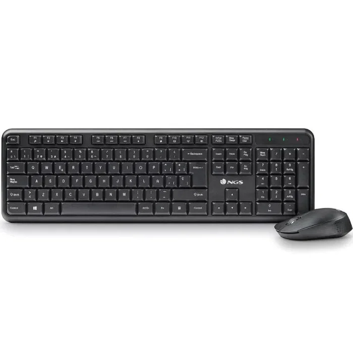 NGS Harmony Kit Teclado y Ratón Inalámbrico Español Negro NGS Harmony Kit Teclado y Ratón Inalámbrico Español Negro